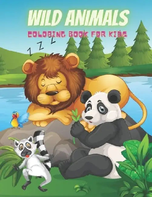 WILD ANIMALS - Coloring Book For Kids by Rachel Madeley