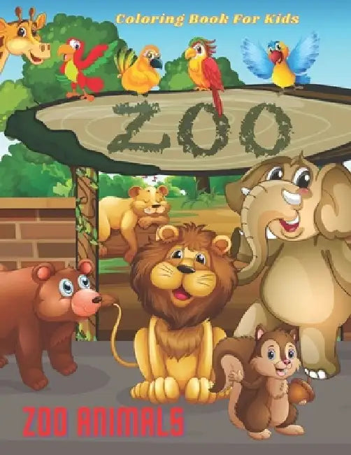 ZOO ANIMALS - Coloring Book For Kids by Rachel Madeley