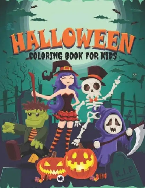 Halloween Coloring Book For Kids: Halloween Book for Kids 70 scary Halloween shapes to color for kids - witches, vampires, monsters, ... for girls and by Happy Loween