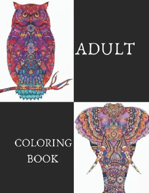 Adult Coloring Book: 100 Beautiful Animals Designs for Stress Relief and Relaxation For Adults. by Tr Publishing House