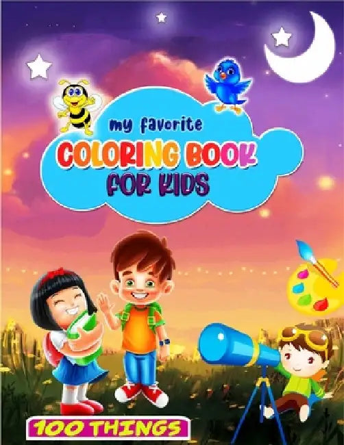 My Favorite Coloring book for kids: 100 pages: Unicorn, mermaid, dinosaur, animal, vehicle and lot more by Micky Book