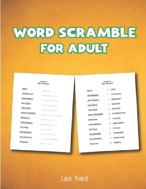 Word Scramble for Adult: Large Print Word Puzzles for Adults, Jumble Word Puzzle Books, Word Puzzle Game by Leo Ned