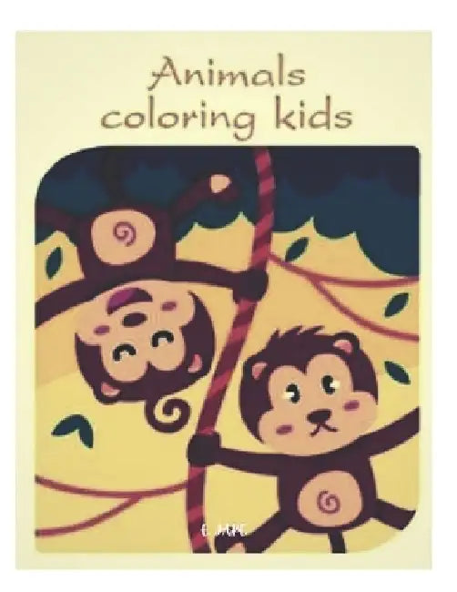 animals coloring kids: 50 great animal coloring picture collections. by Jake Edition
