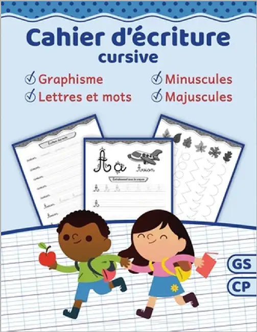 Cahier d'écriture cursive: Apprendre à écrire les lettres de l'alphabet majuscules et minuscules Cahier d'écriture GS & CP Livre d'activités pour enfa by Panda, Edu
