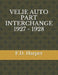 Velie Auto Part Interchange 1927 - 1928 by F. D. Harper