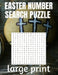 Easter Number Search Puzzle: Large Print Puzzle Book to Keep Your Mind Sharp by This Design
