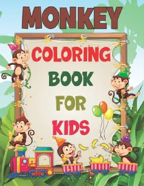 Monkey Coloring Book For Kids: 50 Monkey Coloring Pages by Rr Publications