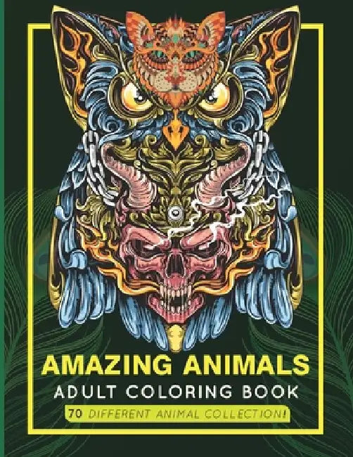 Amazing Animals Adult Coloring Book: An Adult Coloring Book with 70 Amazing Animal Collection - Animals with Patterns Coloring Books Fox, Dogs, Lions, by Abdullah Al Mamun Mazumder