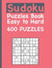 Sudoku Puzzles Book Easy to Hard 600 PUZZLES: Puzzles & Solutions, Easy to Hard by Marjorie Griffin