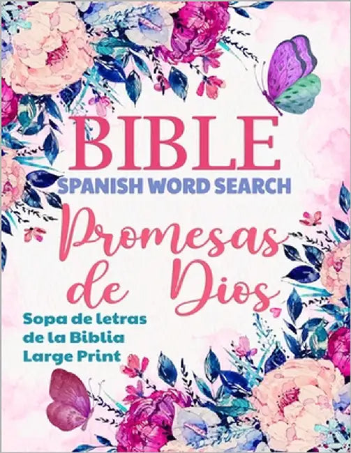 Spanish Bible Word Search Large Print (Sopa de letras de la Biblia): Promesas de Dios, Promises of God by God's Word, Meditate On