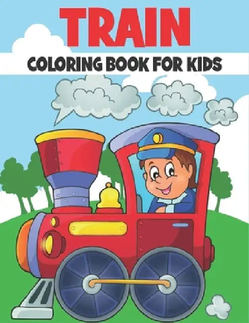 Train Coloring Book For Kids: 50 Trains Coloring Pages by Rr Publications