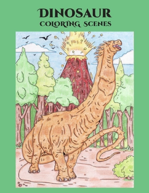 Dinosaur Coloring Scenes: Dinosaur Coloring Book for Kids Ages 4-8 by Tiskyd Publishing