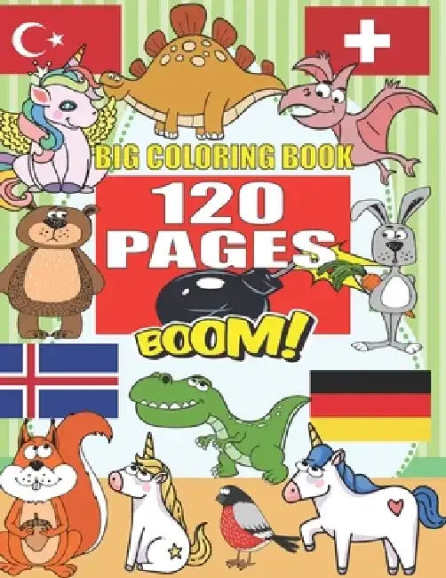 Big Coloring Book: +120 Pages, Best coloring book for kids for ages 4 - 8, 4 BOOKS IN ONE awesome, Easy, LARGE, GIANT and Simple by Barkoun Press