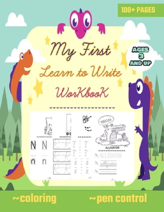 My first learn to write workbook ages 3 and up: Big letter tracing for preschoolers and kids (toddlers) 2-4 year olds (ABC books), practice line traci by Hanin's Learn to Write