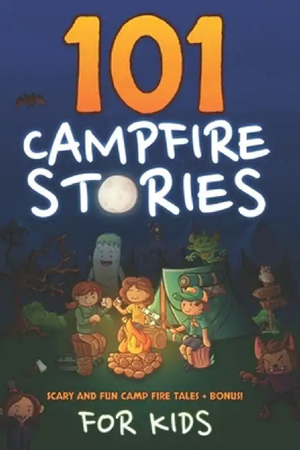 101 Campfire Stories For Kids: Scary Spooky Ghost Horror & Funny Tales + Bonus Activities by Central, Purple