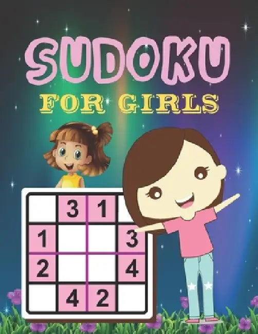 Sudoku for Girls: Logical Thinking - Brain Game Book Easy To Hard Sudoku Puzzles For Kids Girls by Bright Creative House