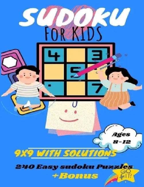 Sudoku for Kids: 9x9 with Solutions: Enjoy Brain Games and introduce your Kids to Sudoku Puzzles +BONUS Mazes by Atlas Lion Edition