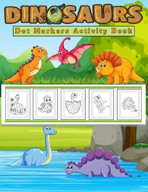 Dot Markers Activity Book, Dinosaurs: Easy Guided BIG DOTS - Do a dot page a day - Gift for Kids Ages 2-6, Baby, Toddler, Preschool, ... Art Paint Dau by Moufart Editon