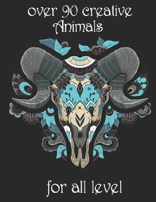 over 90 creative Animals for all level: Adult Coloring Book with Designs Animals, Mandalas, Flowers Portraits and Stress Relieving by Yo Noto