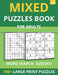 Mixed Puzzles Book For Adults - Word Search, Sudoku: 100+ Large Print Puzzles For Adults & Seniors (Vol 2) by Funafter Books