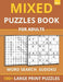 Mixed Puzzles Book For Adults - Word Search, Sudoku: 100+ Large Print Puzzles For Adults & Seniors (Vol 4) by Funafter Books