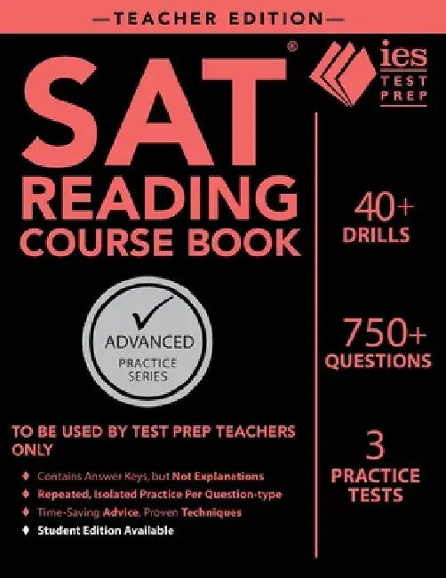 SAT Reading Course Book: Teacher Edition by Khalid Khashoggi