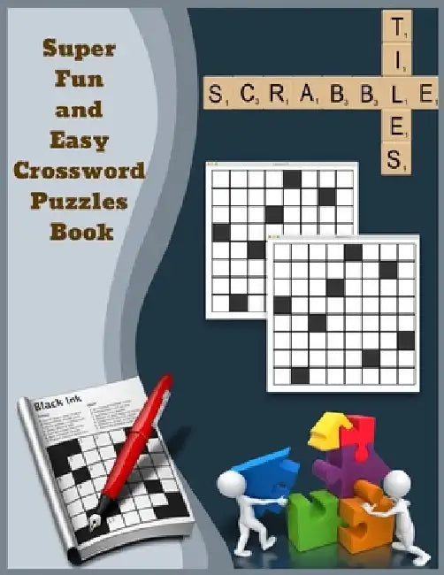 Super Fun and Easy Crossword Puzzles Book: Entertainin Puzzles Book with Solutions by Activity Books Planet
