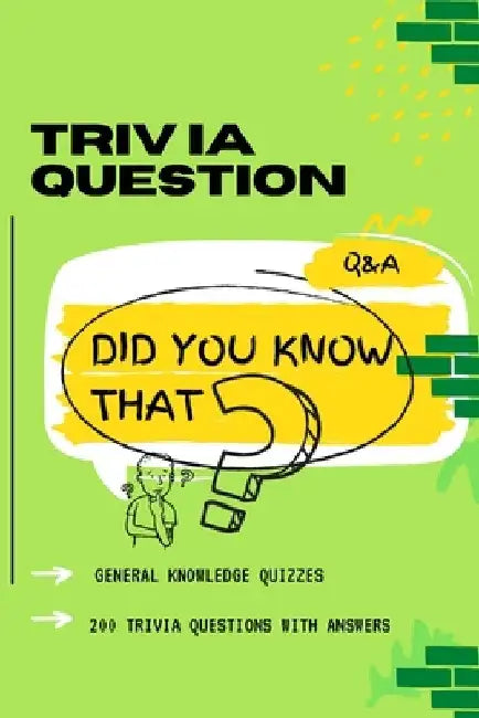 Trivia Questions Did you know that?: The greatest fun facts about animals, food, music, and other topics worth knowing about, executive size (6"x9") by Adisak Mapho