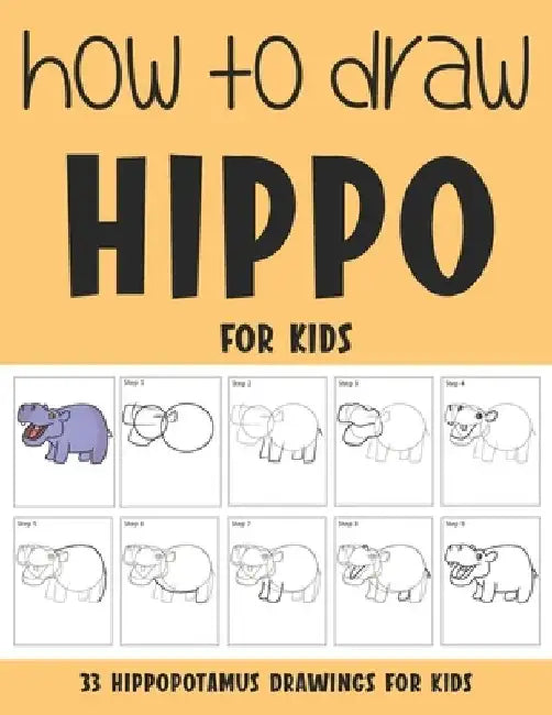How to Draw Hippo for Kids by Sonia Rai