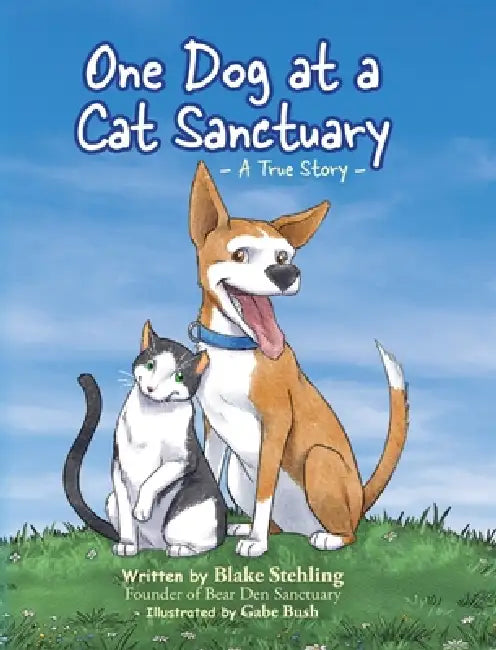 One Dog at a Cat Sanctuary by Blake Stehling