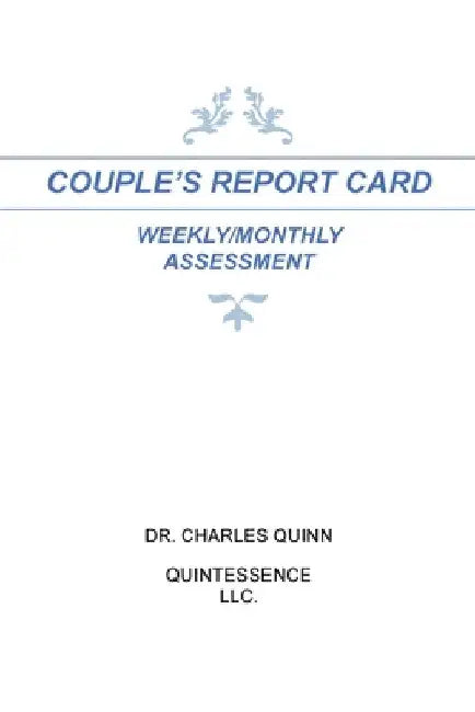 Couple's Report Card Weekly/Monthly Assessment by Charles Quinn