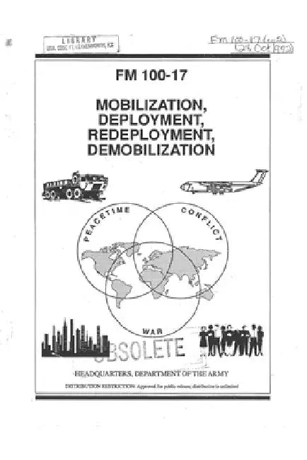 FM 100-17 Mobilization, Deployment, Redeployment, Demobilization by Department Of the Army