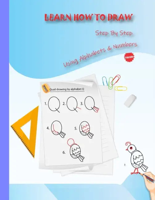 Learn How To Draw Step By Step Using Alphabets  Numbers For Kids