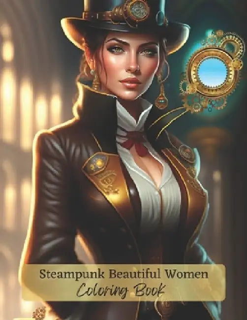 Steampunk Beautiful Women Coloring Book by Positive Elements Designs