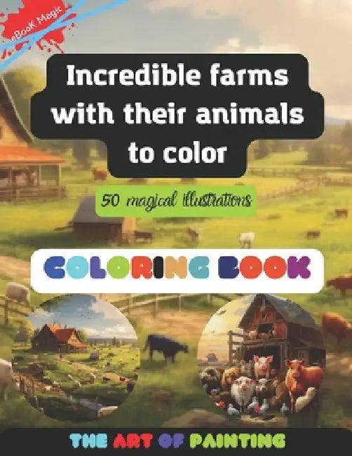 Magic Farm Coloring: 50 different illustrations by Solange Ruiz