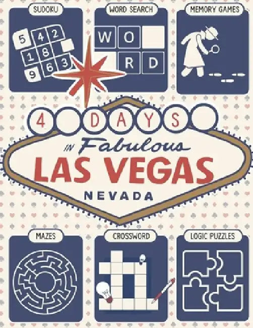 Ultimate Memory Games for Seniors: Large Print Adult Puzzle Book "4 Days in Vegas" Featuring Brain Exercises to Increase Cognitive Abilities by Word Jaunt
