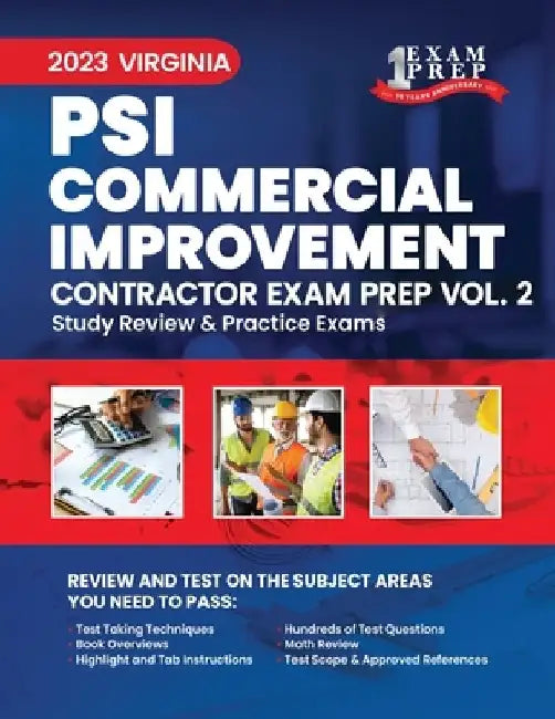2023 Virginia PSI Commercial Improvement Contractor: Volume 2: Study Review & Practice Exams by Upstryve Inc