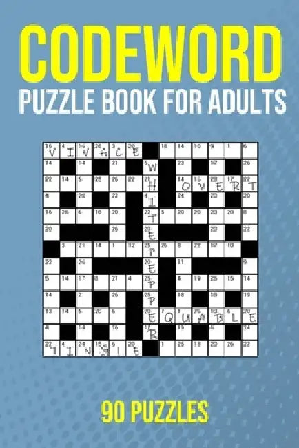 Codeword Puzzle Book for Adults - 90 Puzzles: CodeCracker Word Games (UK Spelling) by Puzzler Pro Publishing