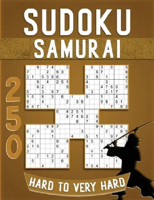 Samurai Sudoku Puzzle Books Hard To Very Hard Large Print: 250 Puzzles for seniors with solutions. by Pd Mirac