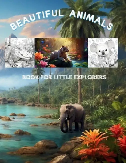 Beautiful Animals Book for Little Explorers: a book containing 50 amazing cute and adorable coloring animals from forests, jungles, and rivers for hou by Alia Natasha DC