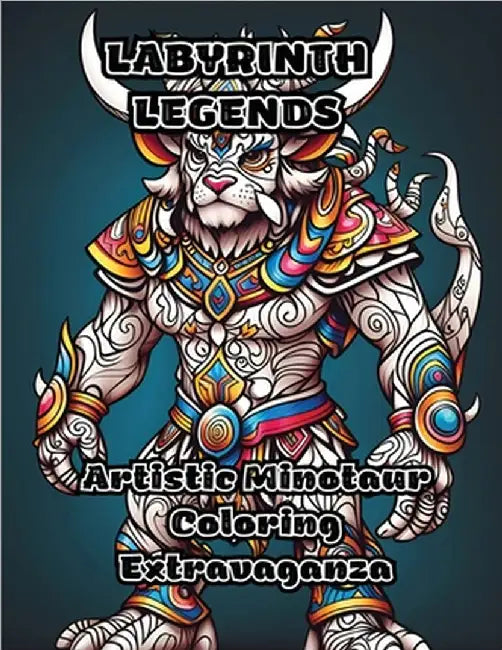 Labyrinth Legends: Artistic Minotaur Coloring Extravaganza by Colorzen