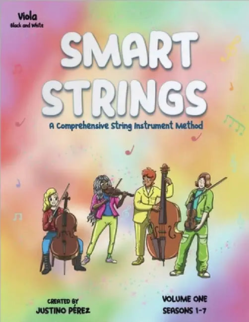 Smart Strings Volume One: Viola-Black and White by Justino Perez