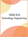 CEOE 043 Technology Engineering by Holly Z. Grant