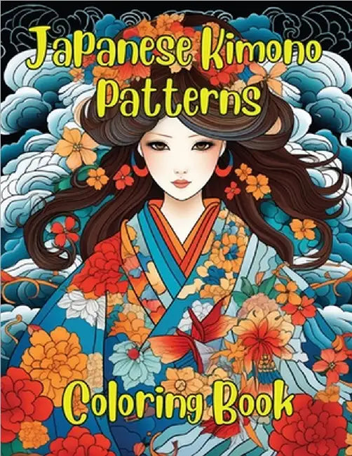 Japanese Kimono Patterns: Coloring Book by A. Hazra