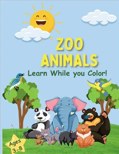 Zoo Animals Coloring Book by King, Indya