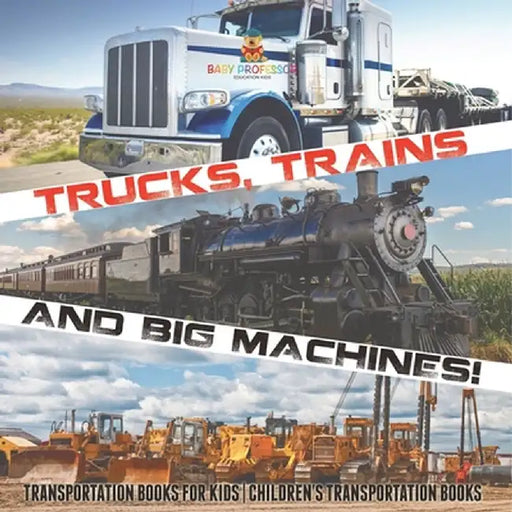 Trucks, Trains and Big Machines! Transportation Books for Kids Children's Transportation Books by Baby Professor
