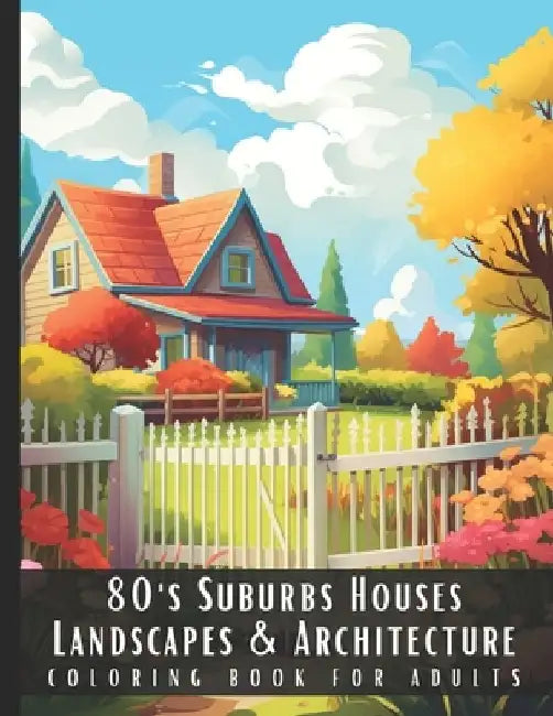 80's Suburbs Houses Landscapes & Architecture Coloring Book for Adults: Beautiful Nature Landscapes Sceneries and Foreign Buildings Coloring Book for by Artful Palette