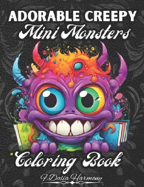Adorable Creepy Mini Monsters Coloring Book: Enchanted Escapes Coloring Book -Cute and Creepy Creatures Coloring Pages for Adults and Teens by F. Dalia Harmony
