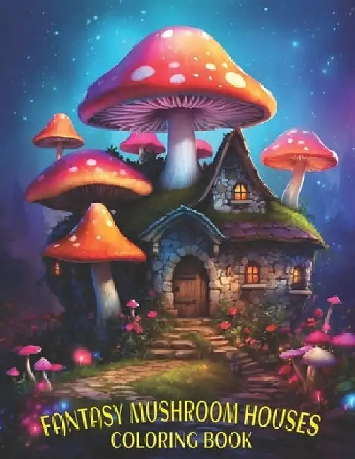 Fantasy Mushroom Houses Coloring Book: Beautiful whimsical black lines and grayscale magical Mushroom Houses For Relaxation And Creativity. by Jack Smith