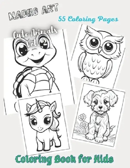 Cute Animals Vol. 2: Colorig Book for Kids with 55 Pages by Madeg Art